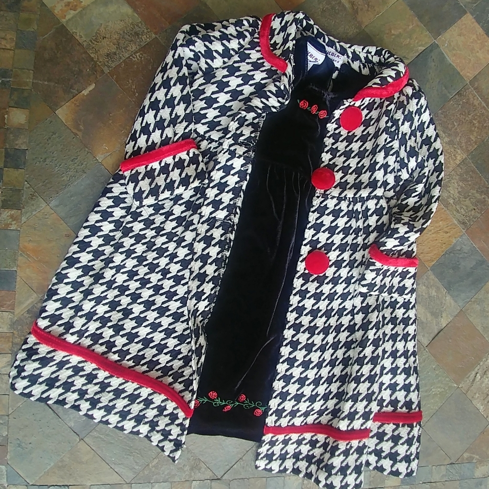 Black Velvet Dress w Matching Coat *Size 3T